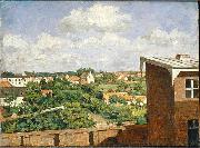 August Jernberg View from Dusseldorf oil painting